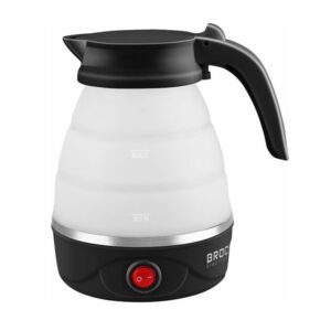 Brock WK 0904 BK Foldable Travel Kettle 0.5L 500W, Black/White